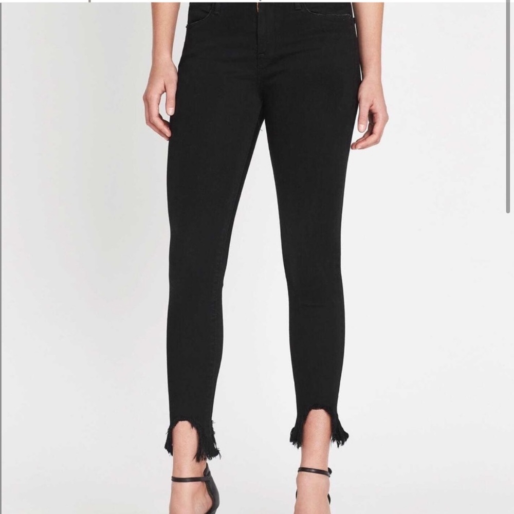 FRAME Le High Skinny frayed jeans size 24